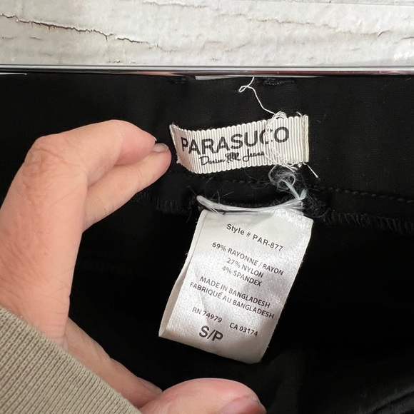 13. Parasuco black leggings pants faux leather size small - Picture 4 of 8